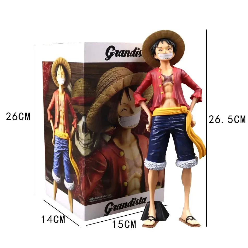 26cm One Piece Anime Figure Confident Smiley Luffy Changing Action Figurine Doll PVC Model Toys Collection Gifts
