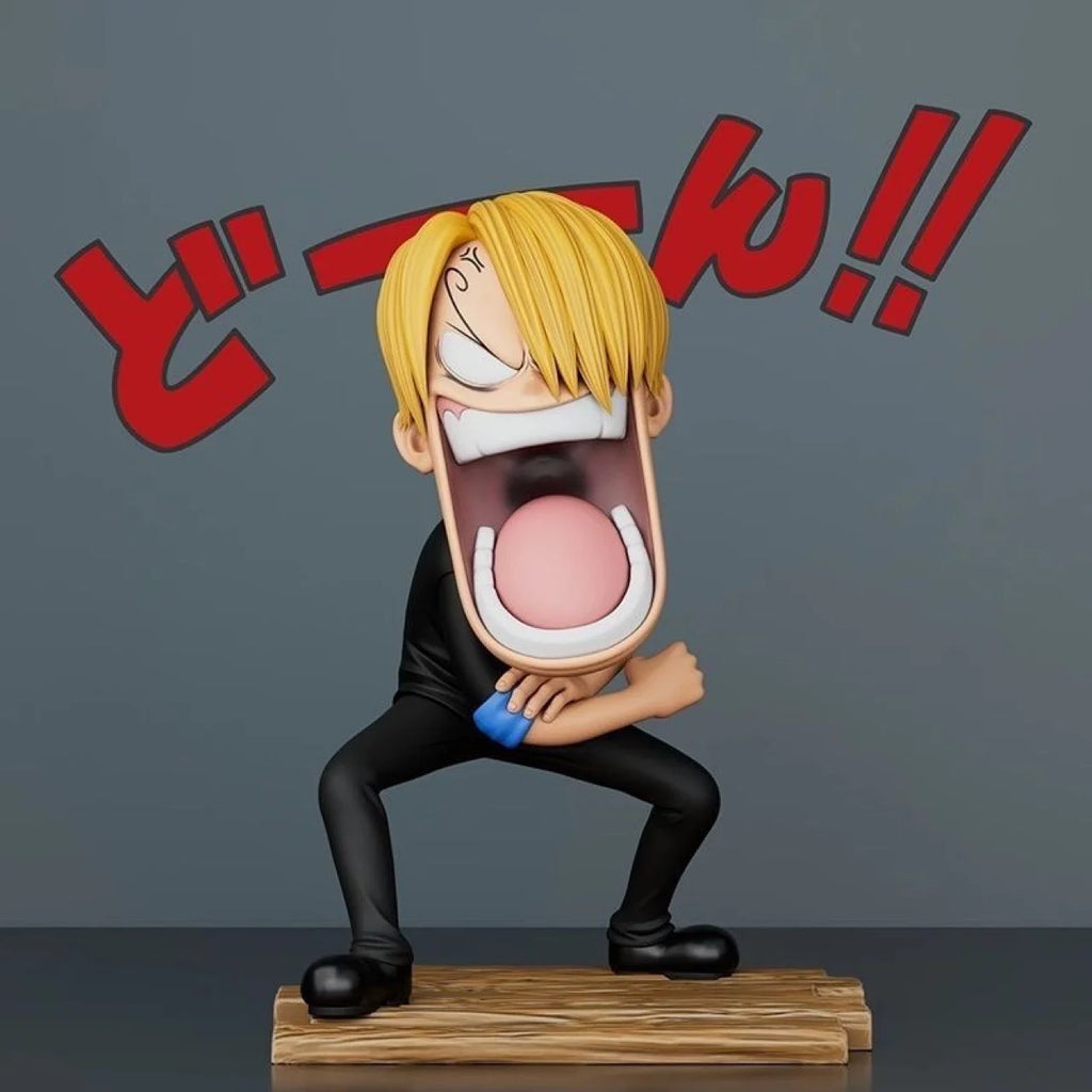 In Stock Piece Three Hungry Crew Luffy Zoro Sanji Action Figure Statue Anime Desktop Ornament Birthday Graduation Gift For Fans