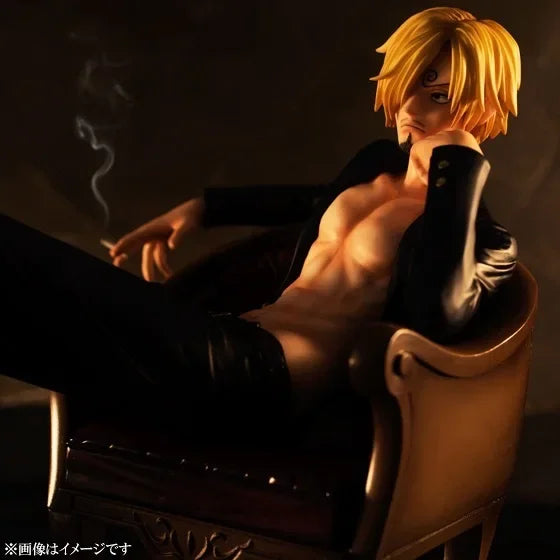 Anime One Piece Action Figure Vinsmoke Sanji Manga Peripheral Sitting Position Sofa PVC Statue Figurines Collectible Model Toys