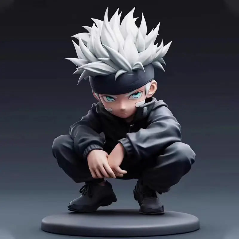 Jujutsu Kaisen figure - crouching Satoru Gojo collectible toy, model prize for display in car or PC case, birthday gift