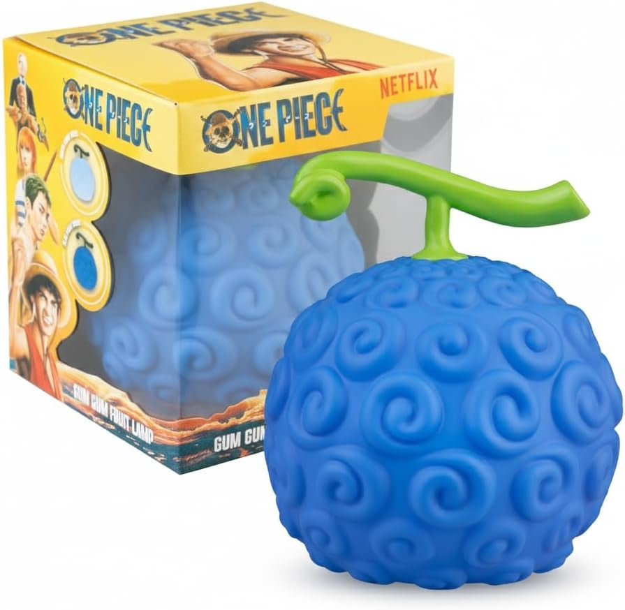 One Piece Devil Fruit Lamp, One Piece Merch | One Piece Gifts, Monkey D. Luffy Figure, Netflix Merch Official Product, Anime Room Decor
