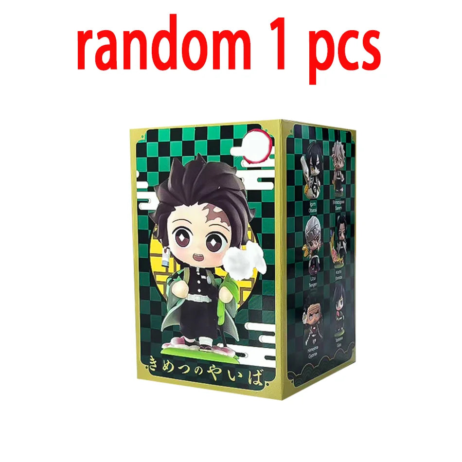 Demon Slayer Tanjiro Kamado Nezuko Anime Cartoon Figure Blind Box Creative Personalized Statue Model Ornament Surprise Gift Box