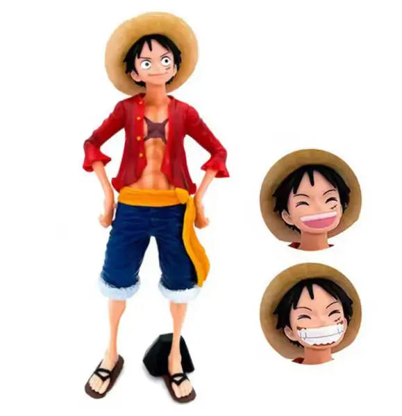 One Piece Anime Figure Confident Smiley Luffy Changing Action Figurine Doll PVC Model Toys Collection Gifts