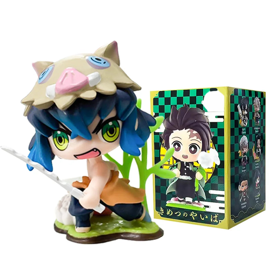 Demon Slayer Tanjiro Kamado Nezuko Anime Cartoon Figure Blind Box Creative Personalized Statue Model Ornament Surprise Gift Box