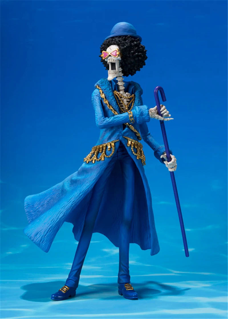 Anime One Piece Figurine Brook 20th Anniversary Battle Ver. PVC Action Figures Collectible Model Kids Toys Doll Gifts 21cm