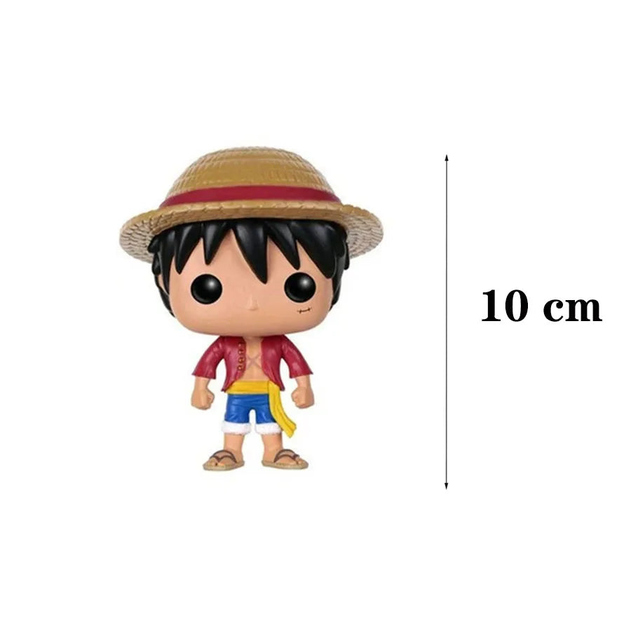 Anime Luffy One Piece Funko Zoro Nami Figurine Collectible Model Ornament Usopp Vinyl Handmade Gifts Desktop Decoration Toys