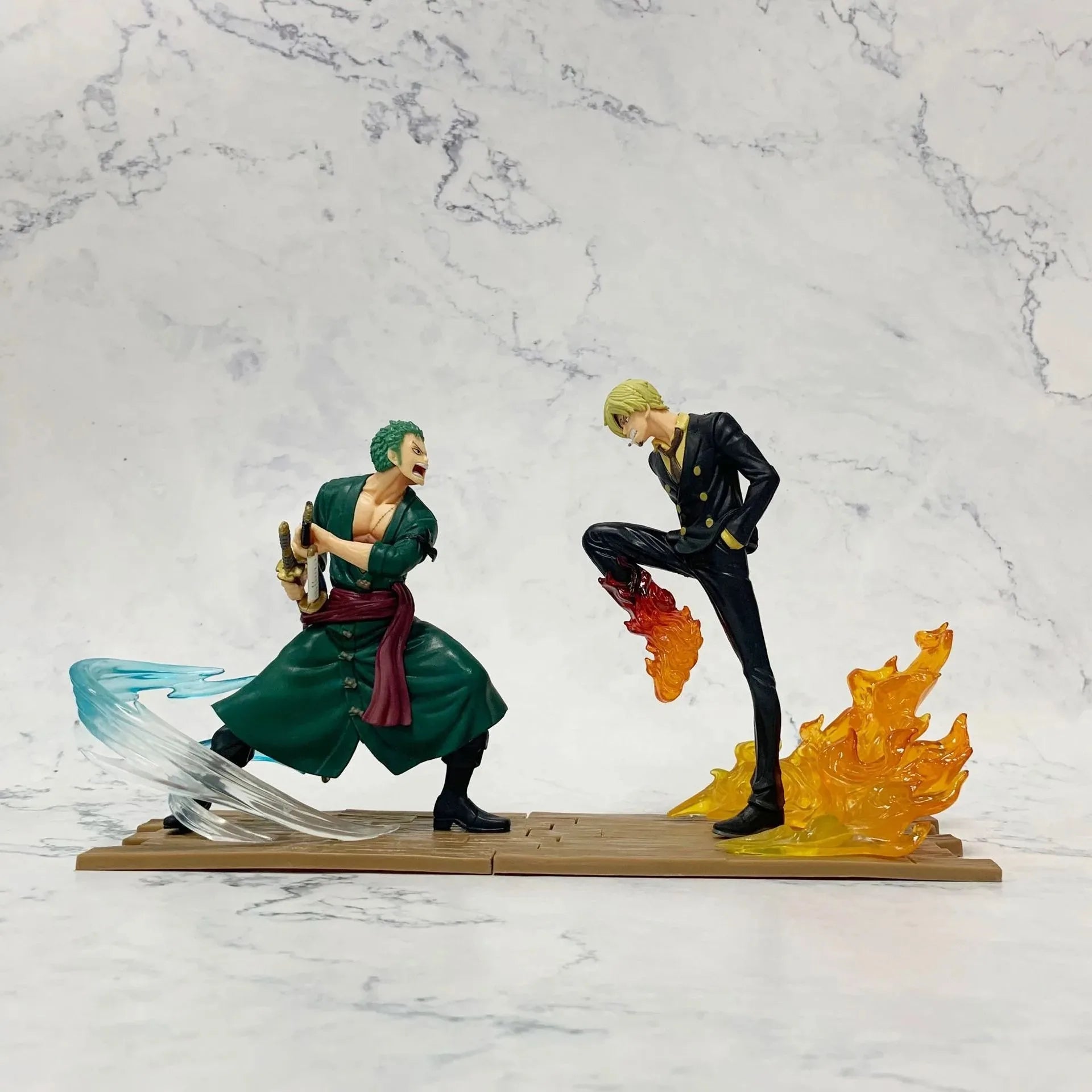 15cm Anime One Piece Figure Luffy Sanji Zoro Battle Warrior Figurine Model PVC Collection Desktop Action Figure Toy Kid Gifts