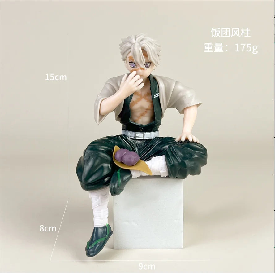 NEW Anime Demon Slayer Sit Eating High Quality Rice Figure All Style Tanjirou Nezuko Kyoujurou Tengen Tokitou Muichirou Figurine