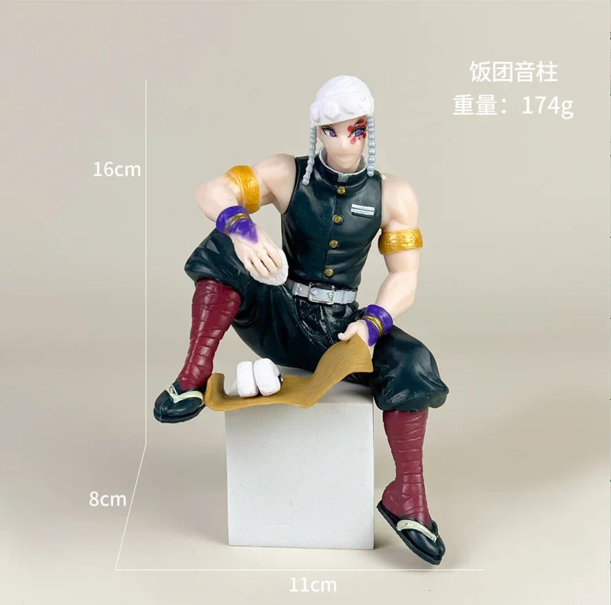 NEW Anime Demon Slayer Sit Eating High Quality Rice Figure All Style Tanjirou Nezuko Kyoujurou Tengen Tokitou Muichirou Figurine