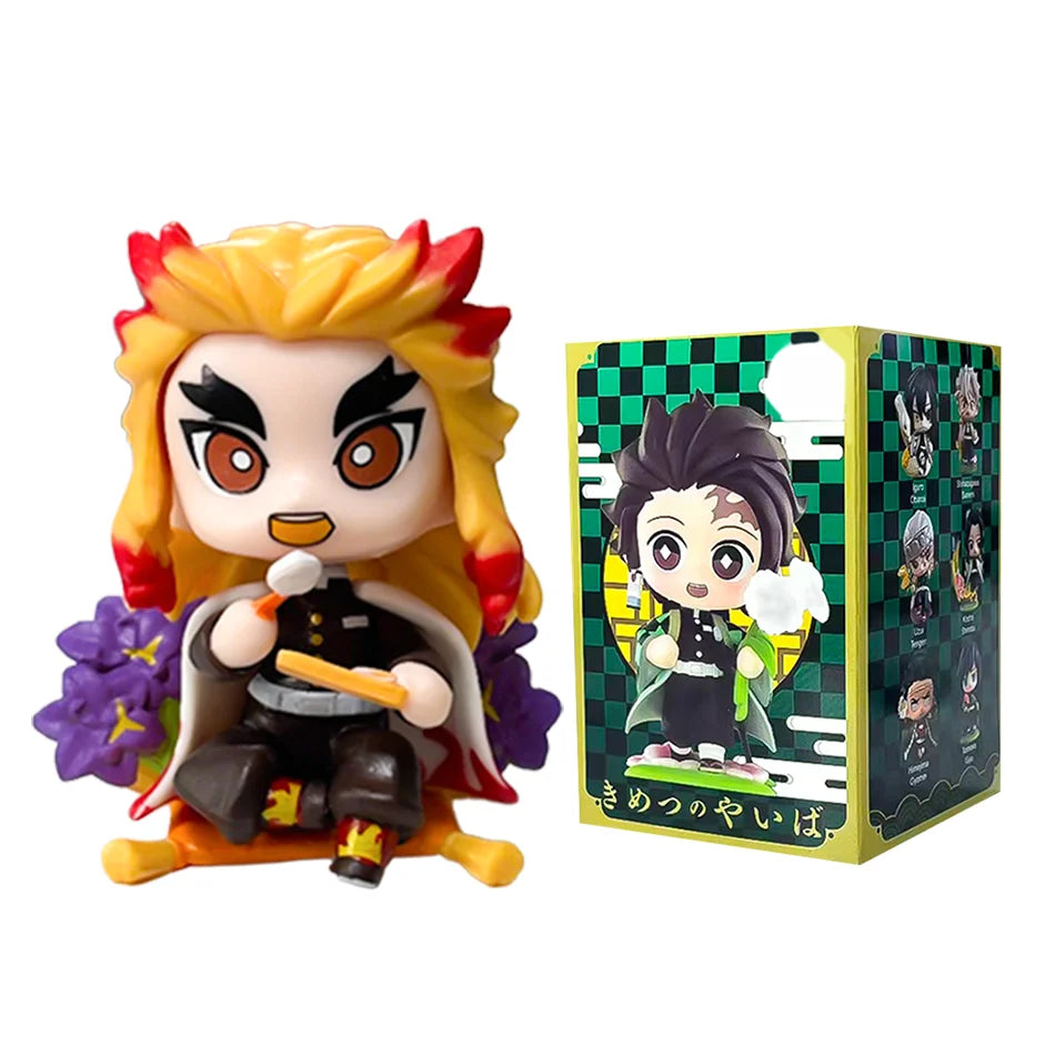Demon Slayer Tanjiro Kamado Nezuko Anime Cartoon Figure Blind Box Creative Personalized Statue Model Ornament Surprise Gift Box