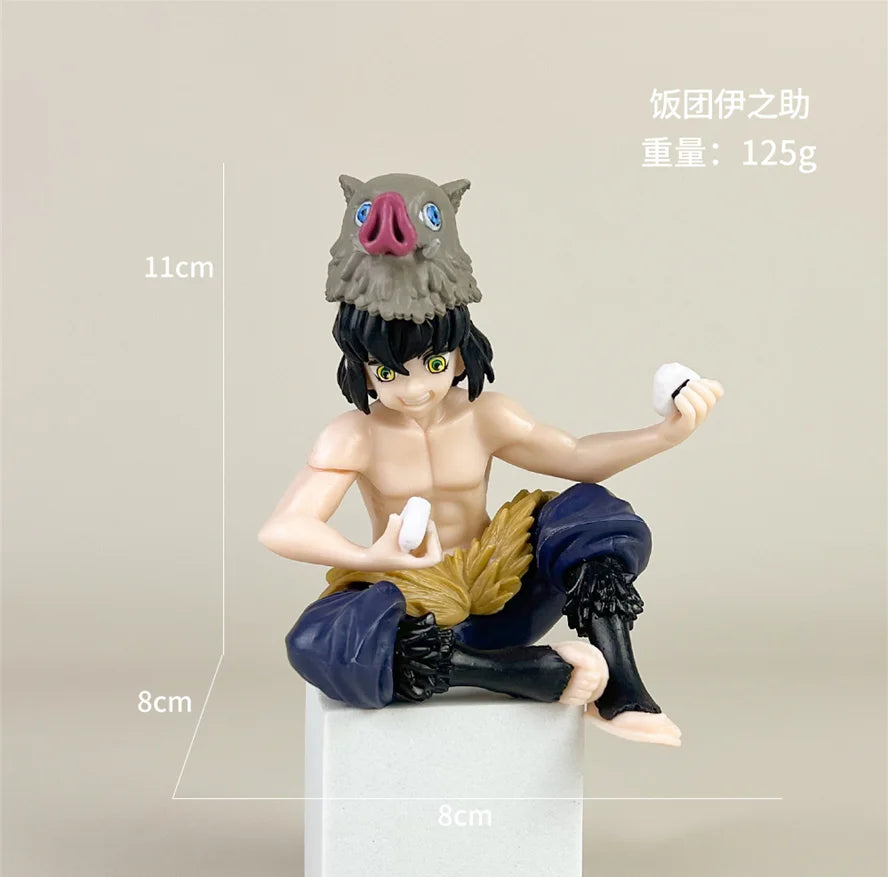 NEW Anime Demon Slayer Sit Eating High Quality Rice Figure All Style Tanjirou Nezuko Kyoujurou Tengen Tokitou Muichirou Figurine