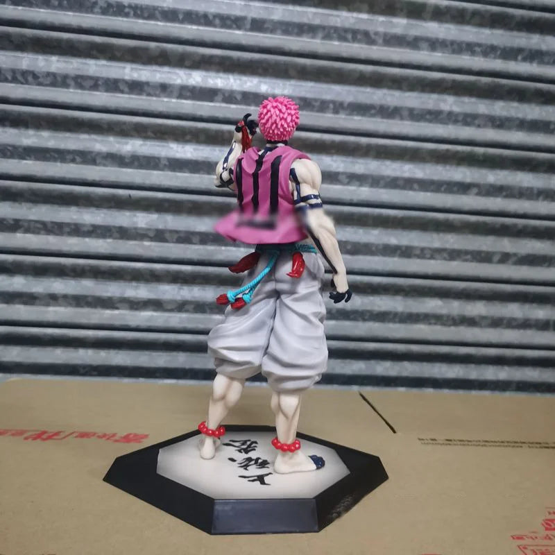 28CM Anime Demon Slayer Akaza Figure Hakuji Figurine PVC Action Figures GK Statue Model Doll Toys for Children Gifts