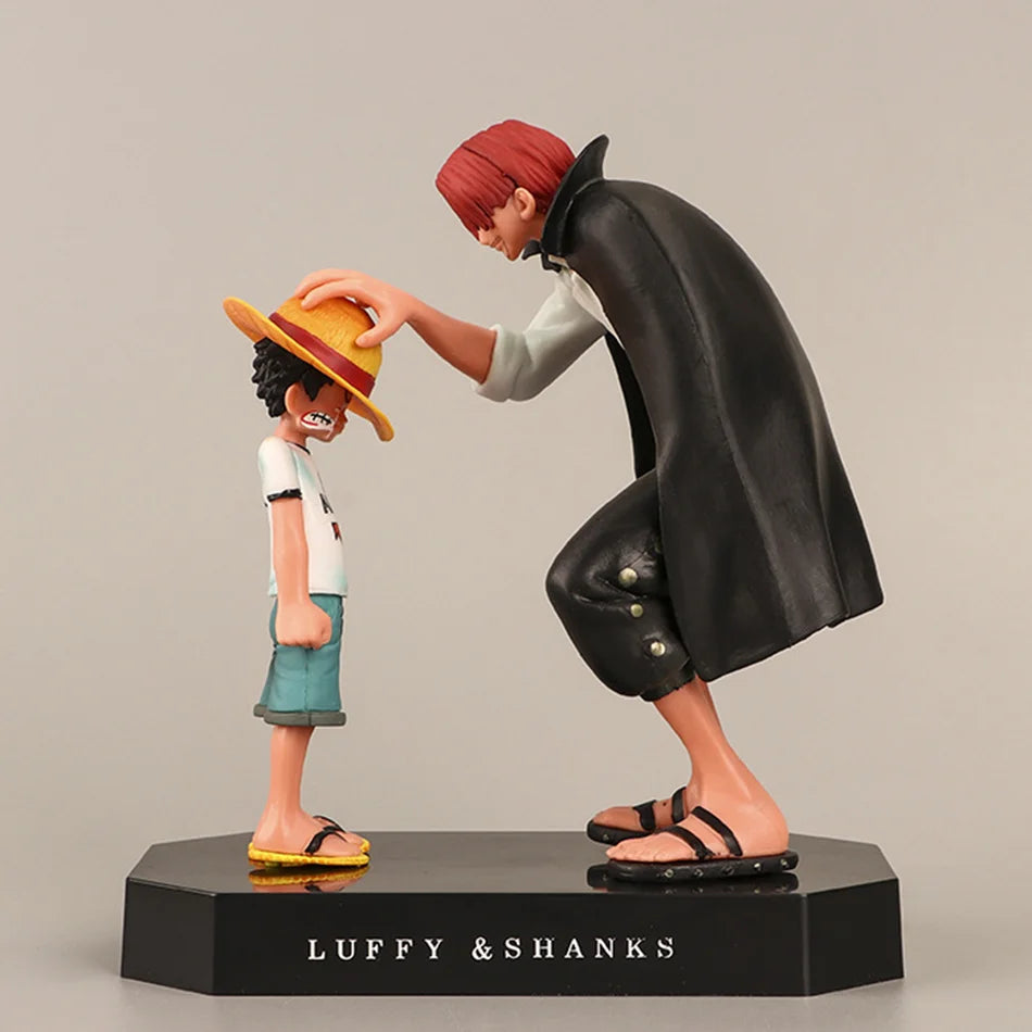 18cm One Piece Anime Figure Four Emperors Shanks Straw Hat Luffy Action Figure One Piece Figurine Birthday Gift