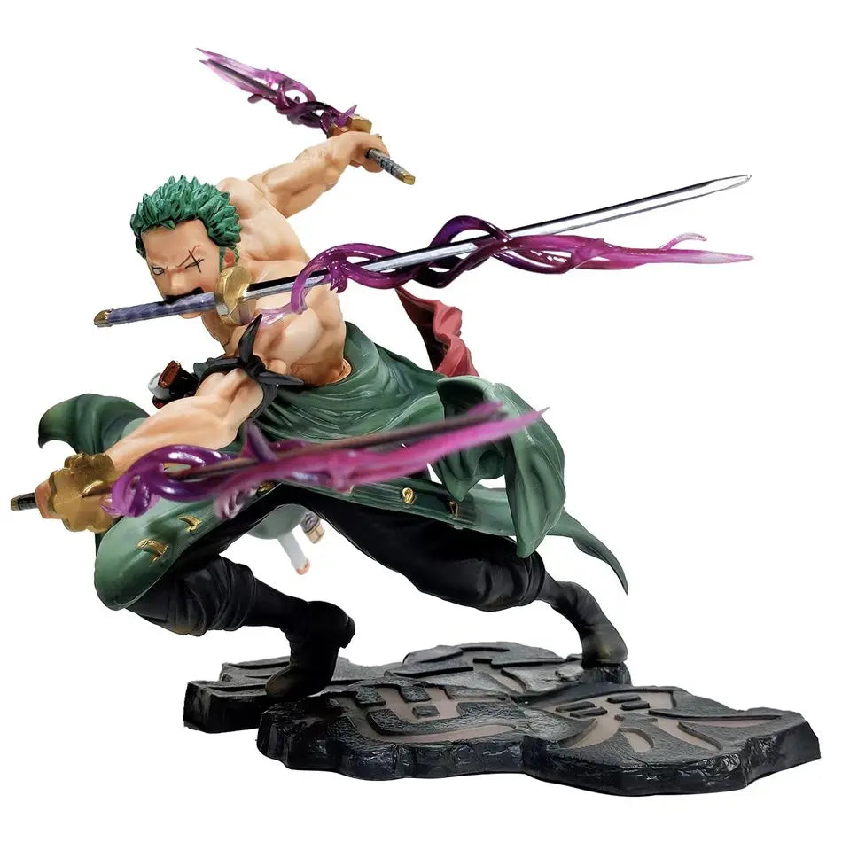 Hot One Piece 10cm Anime Figure GK Roronoa Zoro Three-blade Sa-maximum Manga Anime Statue Action Figure Collection Model Gifts