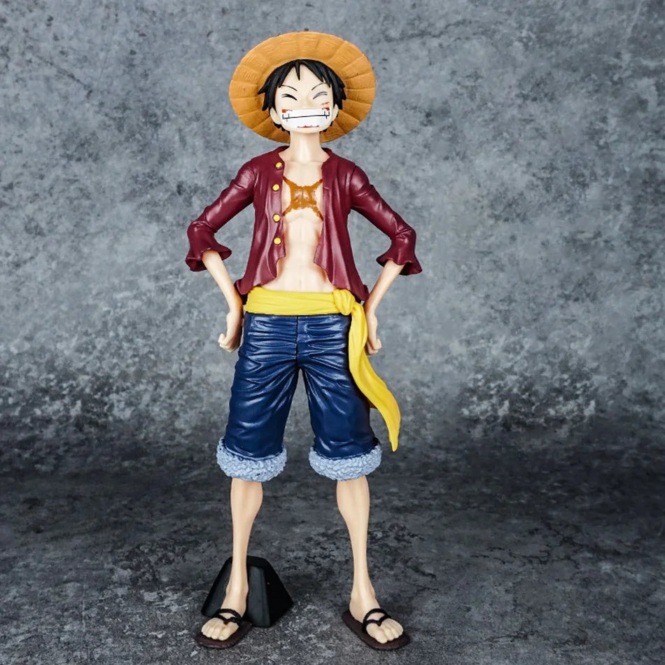 26cm One Piece Anime Figure Confident Smiley Luffy Changing Action Figurine Doll PVC Model Toys Collection Gifts