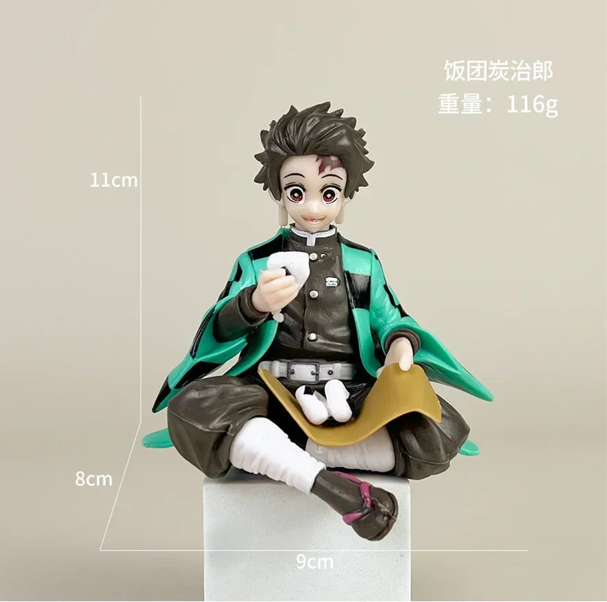 NEW Anime Demon Slayer Sit Eating High Quality Rice Figure All Style Tanjirou Nezuko Kyoujurou Tengen Tokitou Muichirou Figurine
