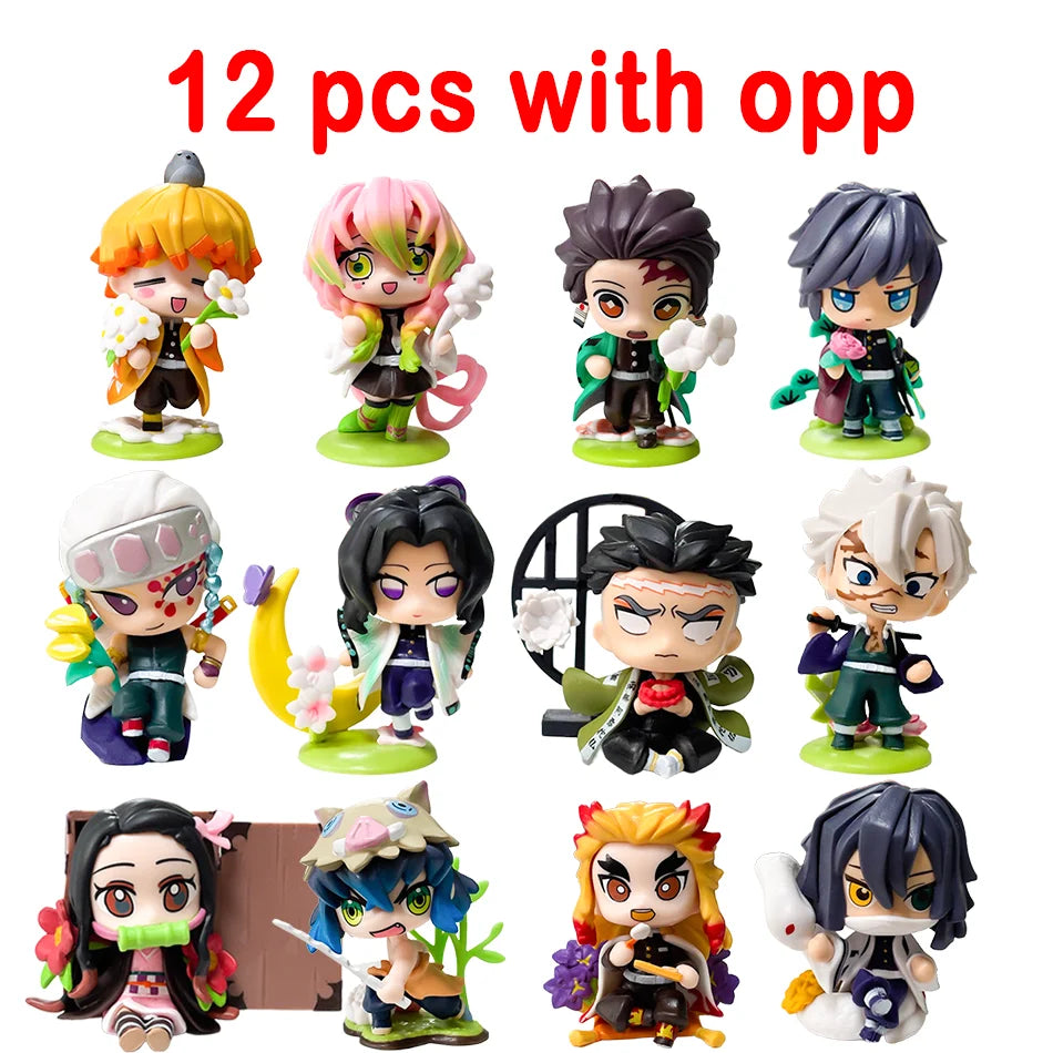 Demon Slayer Tanjiro Kamado Nezuko Anime Cartoon Figure Blind Box Creative Personalized Statue Model Ornament Surprise Gift Box