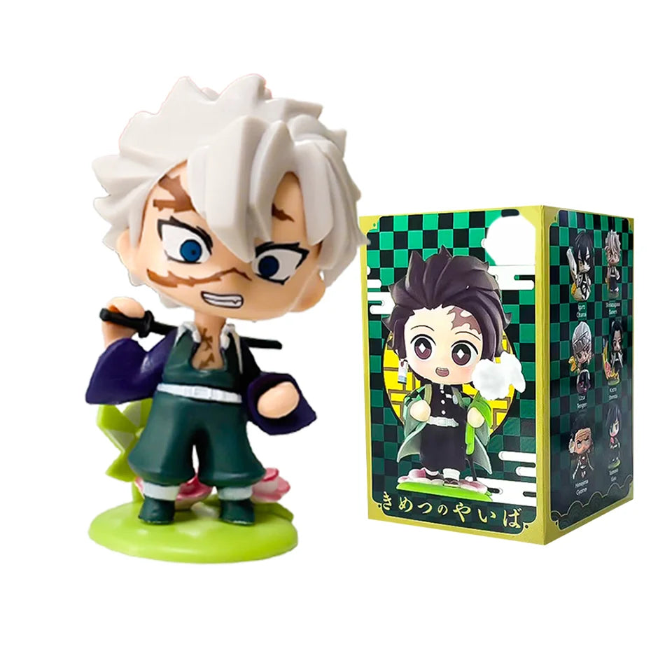 Demon Slayer Tanjiro Kamado Nezuko Anime Cartoon Figure Blind Box Creative Personalized Statue Model Ornament Surprise Gift Box