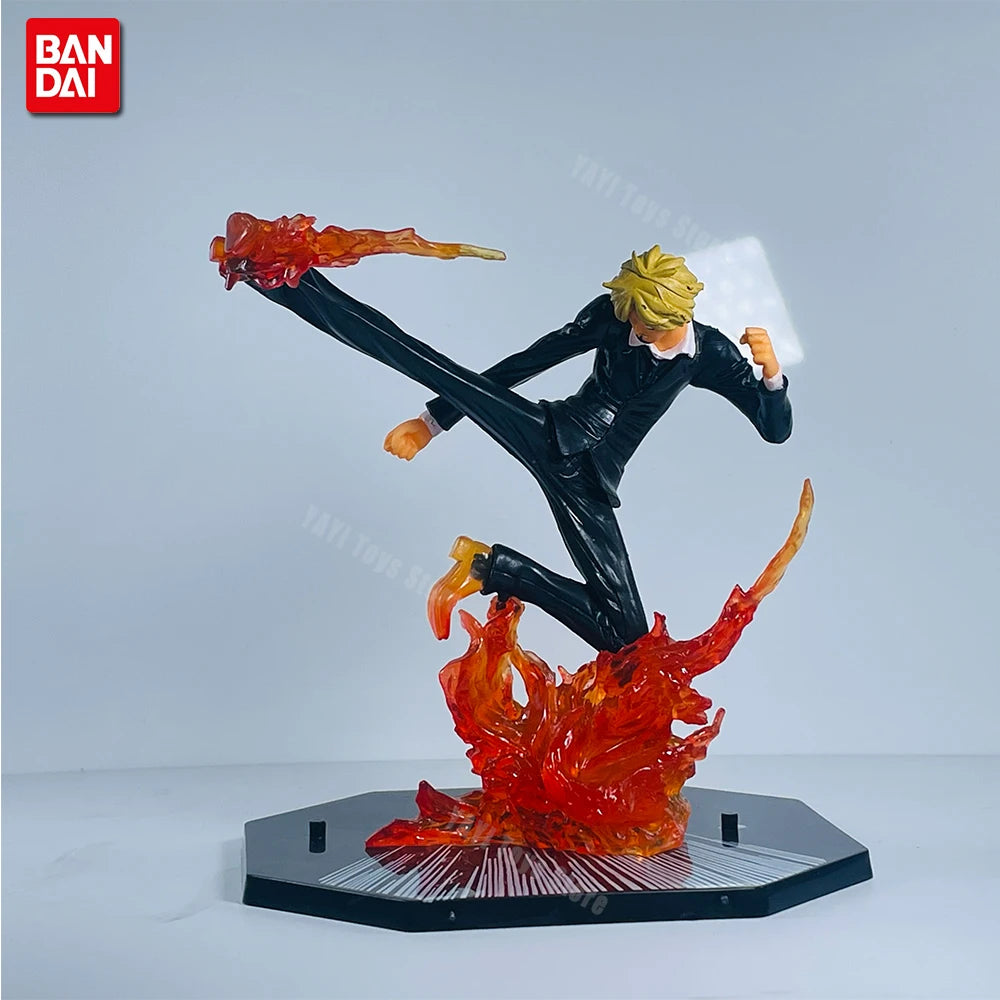 One Piece Anime Luffy Ace Sanji Zoro Battle Model Action Figure Fire Fist Sabo Three-Knife Ghost Dolls PVC Toys New