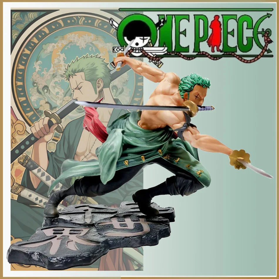 21cm One Piece Luffy Figure Roronoa Zoro Three-Blade Sa-Maximum Manga Anime Statue PVC Action Collection Model Toys Gifts