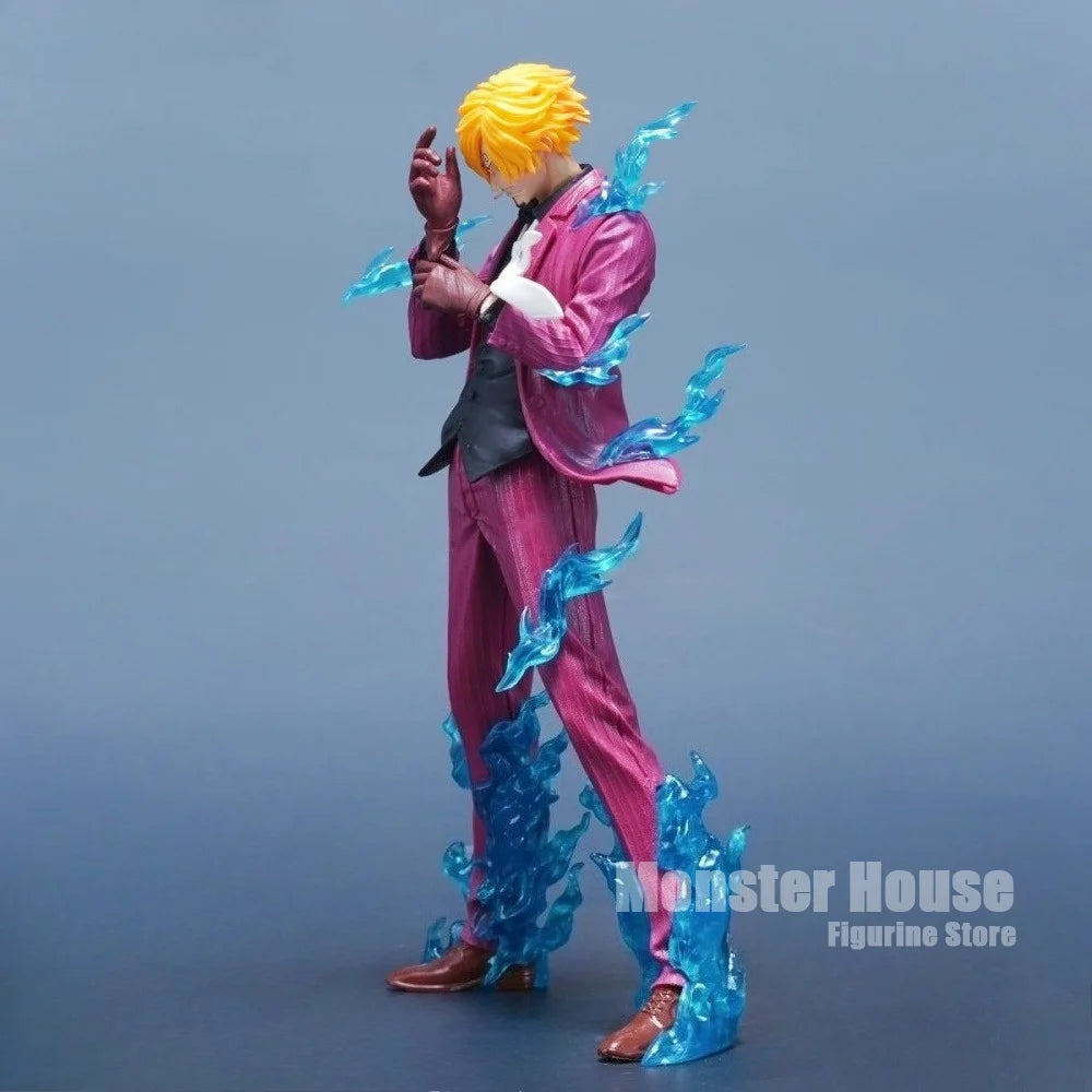 24cm/9.45in Anime ONE PIECE Figure Diable Jambe Sanji Action Figures Pvc Statue Desktop Ornamen Collection Model Toys Gifts