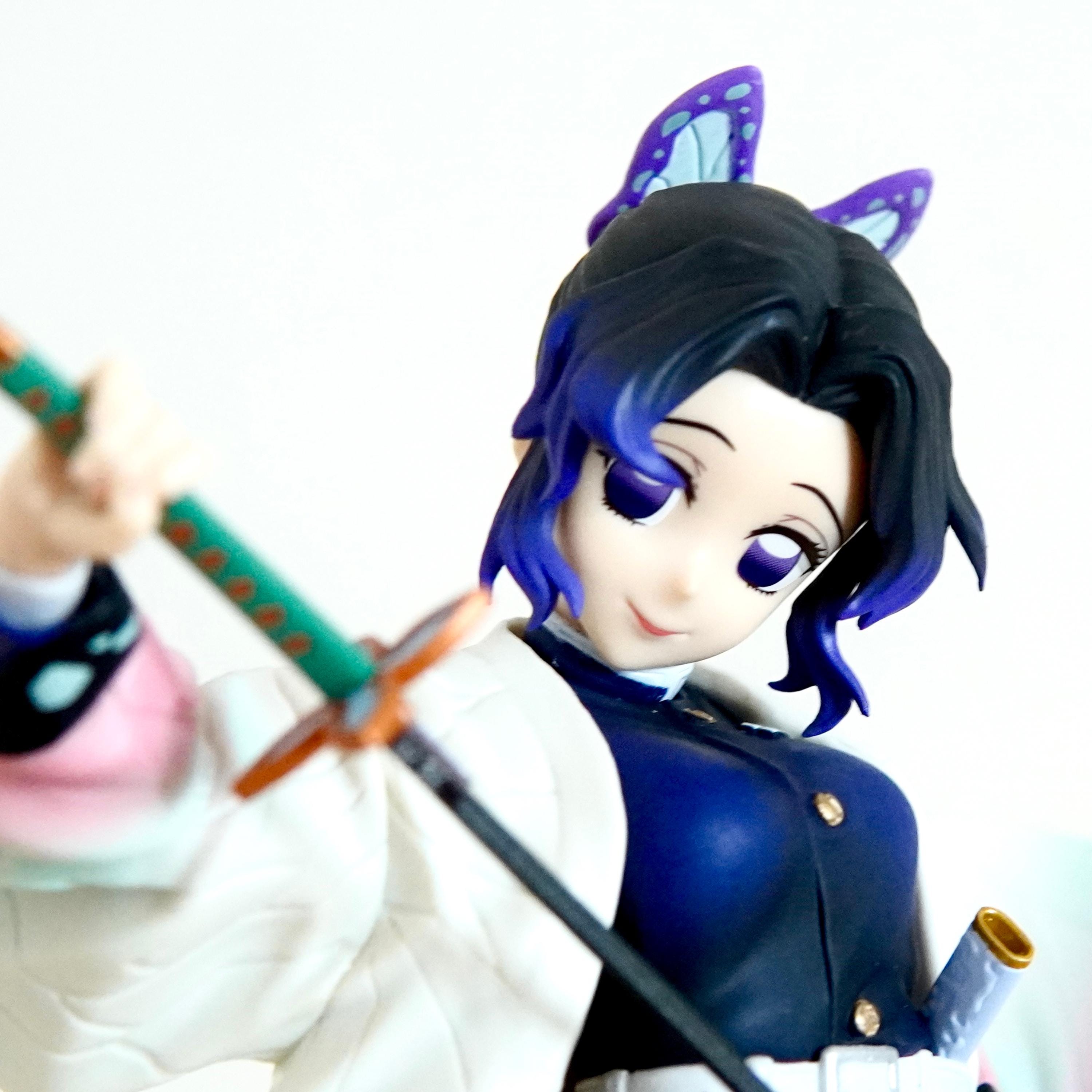 Demon Slayer Shinobu Kocho Figure | Kimetsu No Yaiba Insect Hashira Statue | Elegant Butterfly Pose Manga Character Display