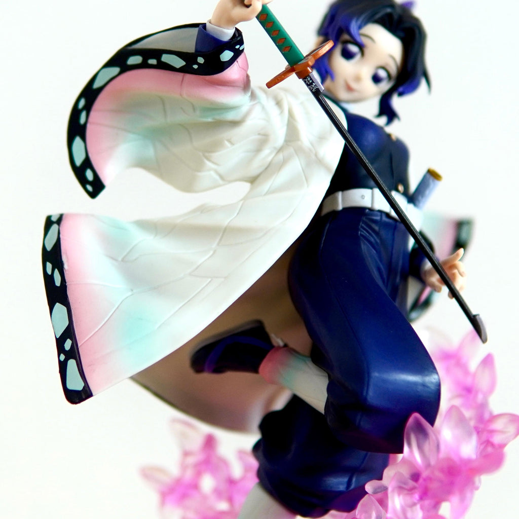 Demon Slayer Shinobu Kocho Figure | Kimetsu No Yaiba Insect Hashira Statue | Elegant Butterfly Pose Manga Character Display