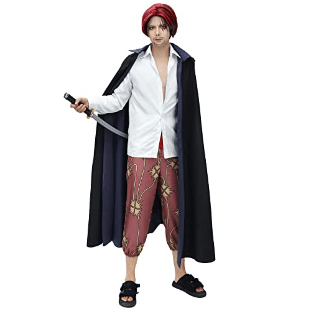 One Piece Red Hair Shanks Cosplay Costume