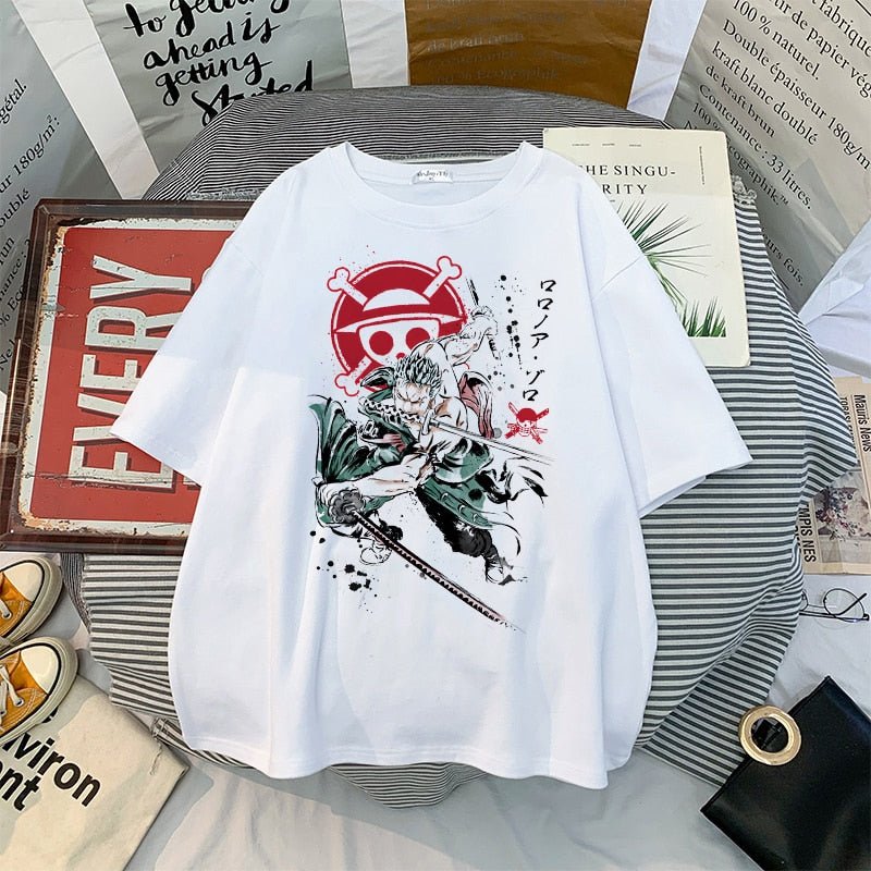 T-Shirt One Piece Arc Wano Zoro Style 3 Sabres Attaque du Démon