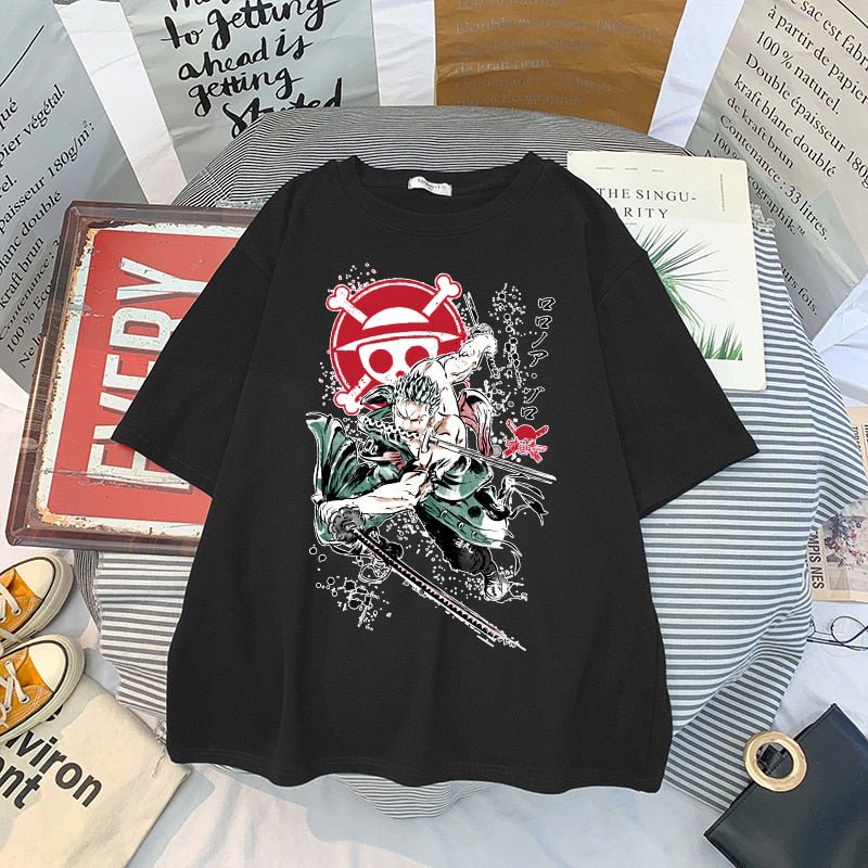 T-Shirt One Piece Arc Wano Zoro Style 3 Sabres Attaque du Démon