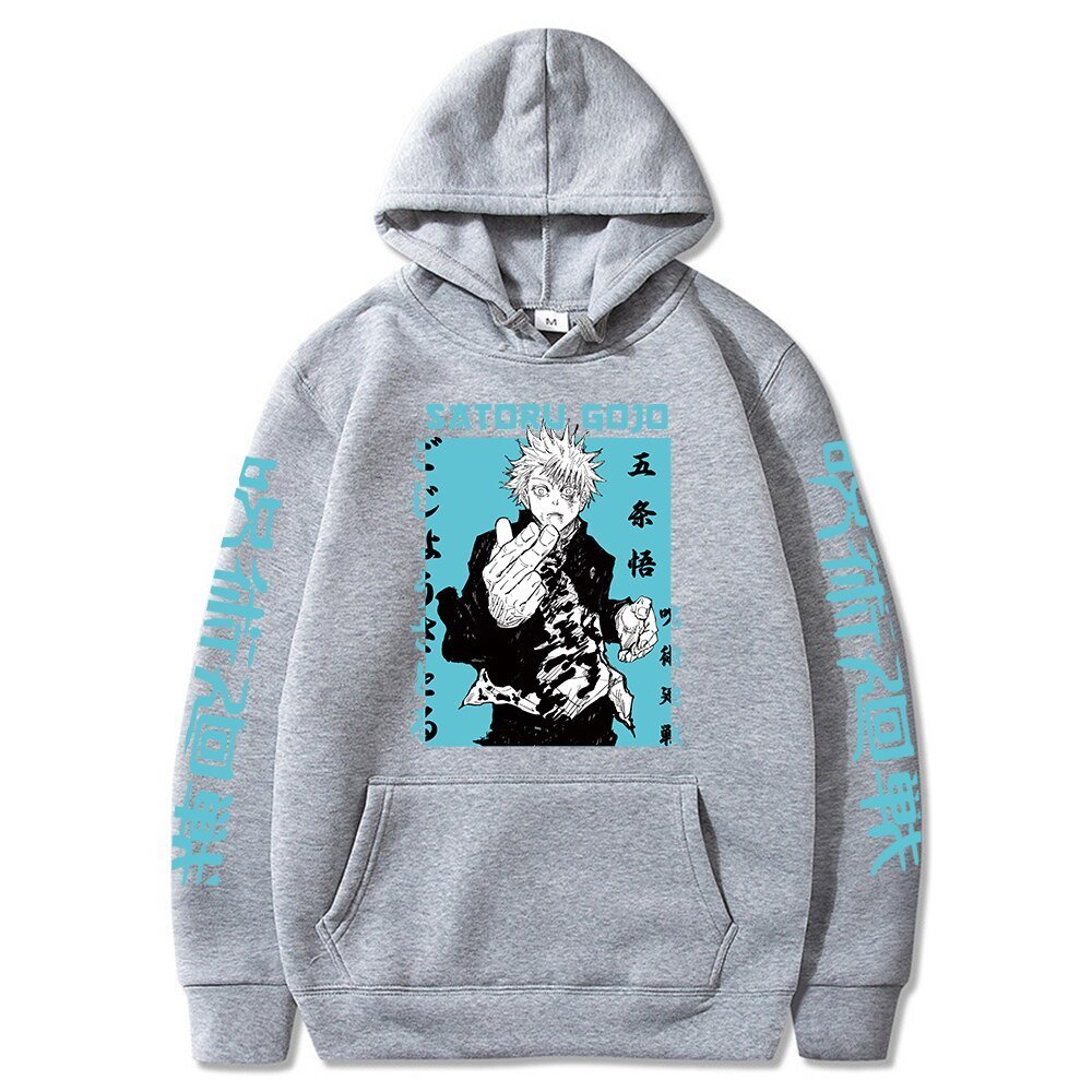 Hoodie Gojo Satoru Street Style – Jujutsu Kaisen | Sweat à Capuche Manga
