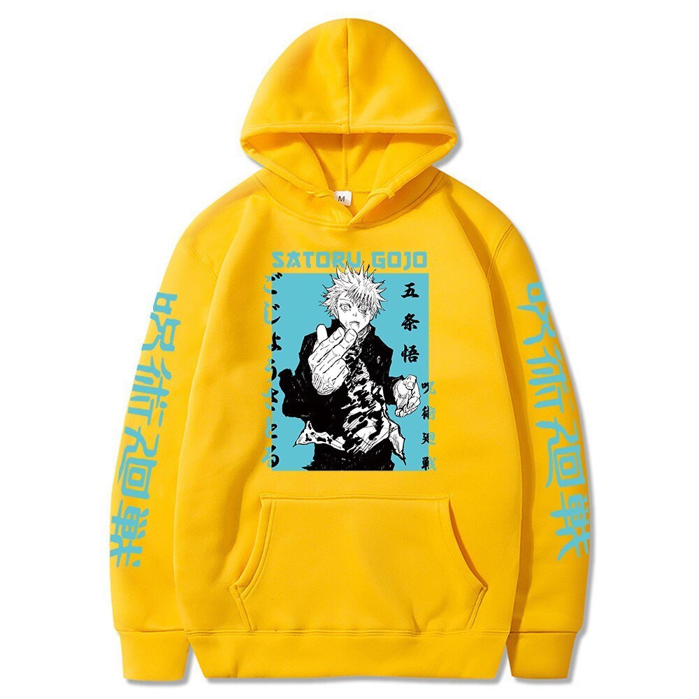 Hoodie Gojo Satoru Street Style – Jujutsu Kaisen | Sweat à Capuche Manga
