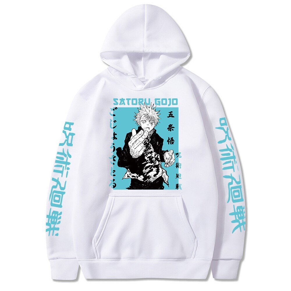 Hoodie Gojo Satoru Street Style – Jujutsu Kaisen | Sweat à Capuche Manga